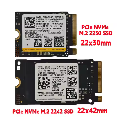 Samsung PCIe M.2 2230/2242 NVMe SSD BM9C1 512G,PM9B1 128G 256G,For Xbox Surface Pro Steam Deck Dell 
