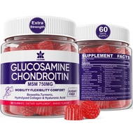 Glucosamine Chondroitin Gummies with MSM, Boswellia Turmeric & Hyaluronic Acid, Extra Strength Joint