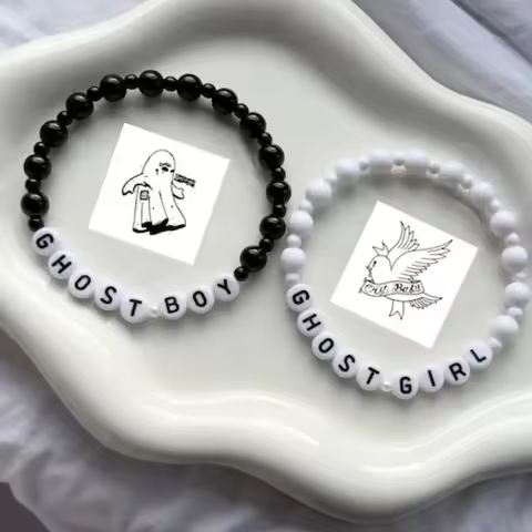 Lil Peep Ghost Boy Ghost Girl Handmade beaded bracelets | music-inspired | Best gift