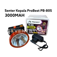Senter Kepala 80 Watt Probest PB-80S 3000MAH