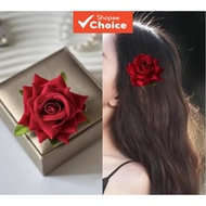 Gypsy Rose Hair Clip Red Flower Hairpin Umbanda Candomblé Religious Hair Accessories Bohemian Headwe