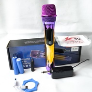 Microphone Wireless Fleco M-32S Untuk Karaoke Vokal Suara Jernih