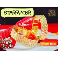 Wing Sing Starry Rattan Split Ring Fashion Solid Gold 916/916 Gold CBR Solid Ring