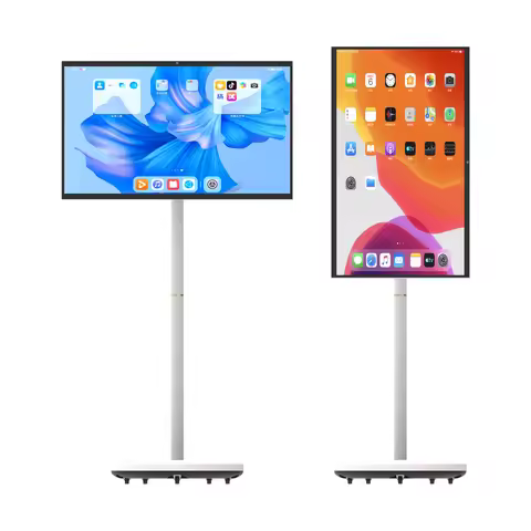 24 27 32 Inch LED White Wireless Smart Portable TV with Android Rechargeable Battery Movable Design