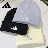 Adidas Adidas Cotton Hat Cold Hat Autumn Winter Outdoor Sports Hiking Hiking Hat Warm Stretch Knitte