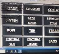24 PCS STIKER  TOPLES  BUMBU  DAPUR / TEMPELAN  TOPLES BUMBU DAPUR / STIKER BUMBU LENGKAP WARNA HITA