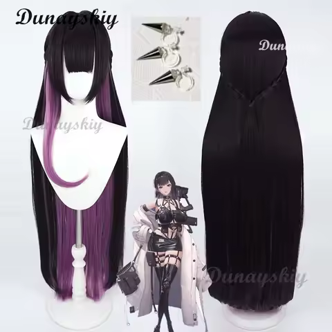 Mihara Cosplay Wig NIKKE Goddess of Victory Earrings Long Straight Women Hair Heat Resistant Synthet
