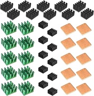 Easycargo 40pcs Raspberry Pi 4 Heatsink Kit Aluminum + Copper + 3M 8810 Thermal Conductive Adhesive 