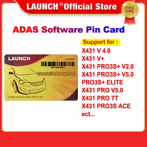 LAUNCH Official Store - 1 Year ADAS Software Pin Card for X431 V V+ /PRO V5.0/PRO TT/PRO3S+ V5.0/PRO
