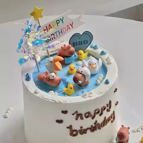 Capybara Cake Decorations Mini Capybara Figurine Cute Animal Cake Decoraiotns For Kids Capybara Birt