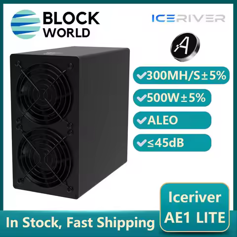 ICERIVER ALEO AE1 LITE 300MH/S 500W High-Performance ALEO Miner with PSU Iceriver AE1 LITE ALEO Coin