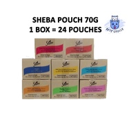 Sheba Pouch Cat Wet Food 70grams Cat Food Kitten Food Makanan Kucing Makanan Basah ( 1 box = 24 pouc
