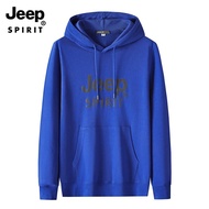 JEEP SPIRIT เสื้อสเวตเตอร์ผู้ชายใหม่แฟชั่นเสื้อกันหนาวลำลองหลวมฮูดดี้แขนยาว