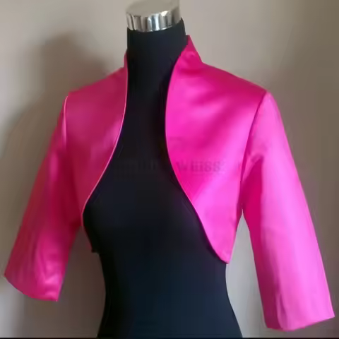 Satin Wedding Bolero Bridal Party Shrug Bride Jacket Customized
