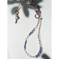 Eyeglasses and mask multifuncional Chaín holder with natural pearls and gems Ch