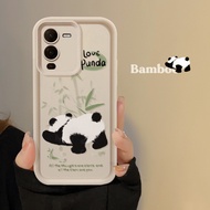 【VIVO】Original retro panda phone case for Y77E silicone X70PRO cute phone case