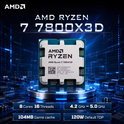 AMD Ryzen 7 7800X3D New R7 7800x3d Gaming CPU Processor 5.0GHz 8-Core 16-Thread 5NM L3=96M 100-10000