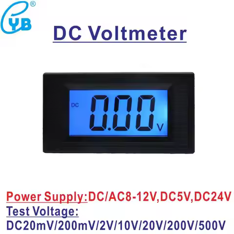 YB5135D LCD Digital Voltmeter DC 200mV 2V 20V 200V 500V Voltage Meter Volt Panel Tester Volt Gauge V