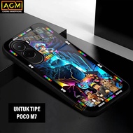 Xiaomi Case poco M7 - New Softcase Glossy casing hp poco M7 [RBX Motif] - AGM Case softcase glass ca