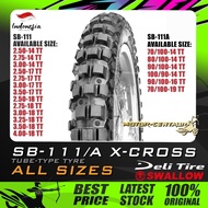 TAYAR MOTORSIKAL SWALLOW SB111/SB111A TYRE 250,275,300,325,350,400,70,80,90,100 - 14,16,17,1819 (MOT