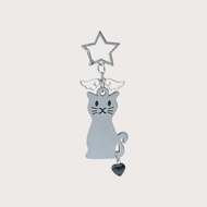 [maeul&amp;] angel devil kitty keychainhandmade korea keyring/korean brand/cute cat keychain