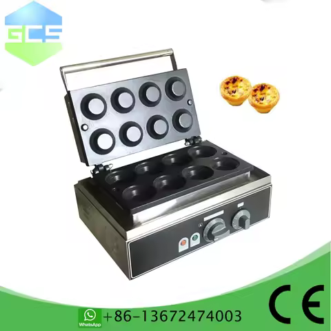 Tart Machine Non Stick 220V 110V Cheese Tartlet Waffle Maker 8pcs Commercial Egg Tart Shell Machine