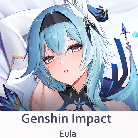 Genshin Impact Eula Dakimakura 2WAY Hugging Body Pillow Case Anime Game Otaku Pillow Cushion Cover X