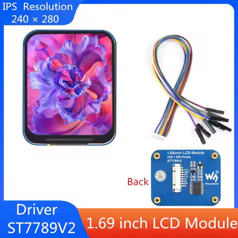 1.69 Inch IPS LCD Display SPI Interface 262K Colors 240×280 Resolution For Arduino ESP32 Raspberry P