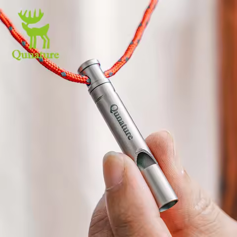 Qunature Whistle Camping Hiking Outdoor Portable Emergency Whistle Titanium 1pcs Emergency Gear