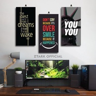 ENGLISH QUOTE WOODEN POSTER 15X30 I8M50/MAX9Y WALL DECORATION/ QUOTES ENJOY LIFE ANIME WALL DISPLAY/