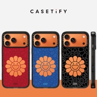 Line Orange Flower Acrylic Phone Case For iPhone 1 7Pro Max 17 Air 16 Plus 15 14 13 12 Shockproof Pr