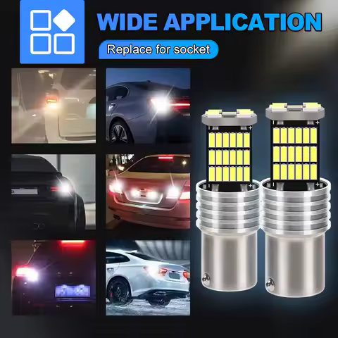 2PCS LED Reverse Lights BA15S P21W 1156 For BMW 3-Series E46 E90 F30 F80 Compact E36 E46 Gran Turism