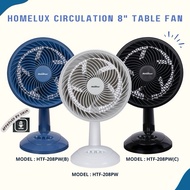 HOMELUX (SIRIM)HTF208PW Powerful Table Fan 8”/Circulation Table Fan/Kipas Angin 8/Table Fan 8”