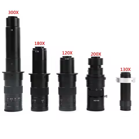 0.7X~4.5X Magnification 25mm For HDMI USB Industry Video Microscope Camera Adjustable 180X 120X 300X
