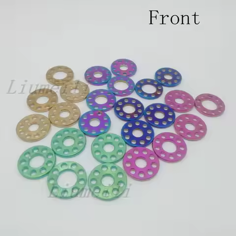 Liumeili Titanium Ti Washer M6/M8/M10 Nine Holes Spacer Motorcycl Decoration Bolt Screw Gasket