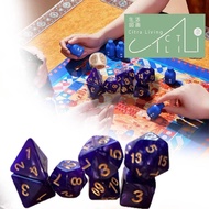 7pcs Polyhedral Dice D4 D6 D8 D10 D12 D20 Transparent Dice/ Colorful Dice/ For RPG DND