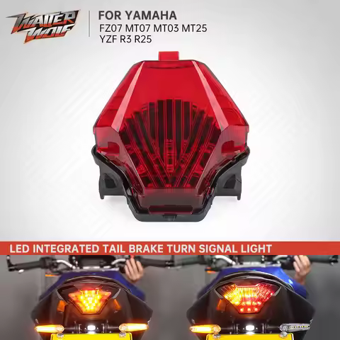 Rear Tail Light Taillight Brake Lamp For Yamaha MT-03 MT-07 MT-25 FZ07 YZF R3 R25 2014-2025 LED Stop