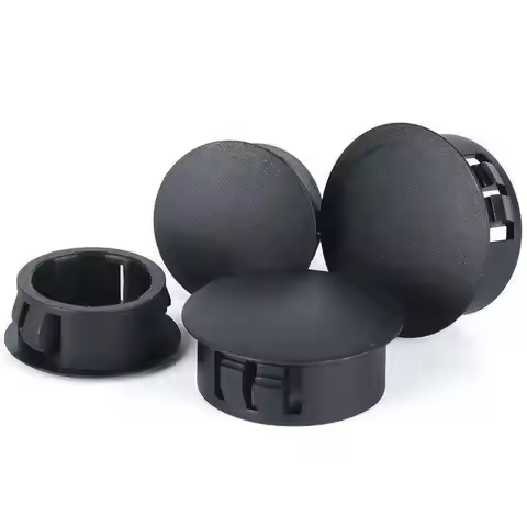 20mm 22mm 40mm 45mm 50mm 60mm 19mm 20mm 15mm Black Nylon Plastic Hole Plug Round Snap Panel Cover Bl