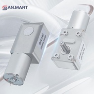 AN.MART 370 Reversible High Torque Worm Geared Motor DC 12V Reduction Motor Electric Drive Motor 10R