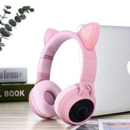 MEC BTO28C 貓耳藍牙耳機 粉色 發光頭戴式貓耳無線 藍牙耳機 Cat Ear Headphones