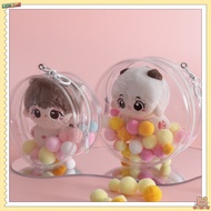 10cm Cotton Doll Outing Bag Transparent Round Can Hang Baby Bag Doll Plush 10cm Walking Baby Bag Sto