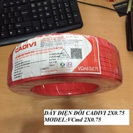 [HCM]Dây điện đôi CADIVI 2x0.75 cuộn 100m VCmd 2x24