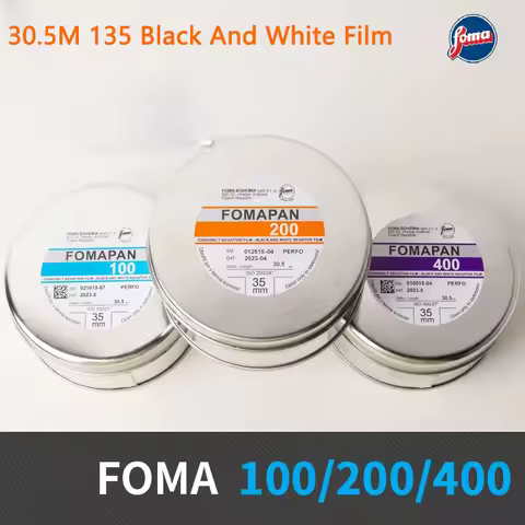 New 30.5 m Czech FOMAPAN 100/200/400 135 Black And White Disc Film Reverse disc Packaging Disc (Shel