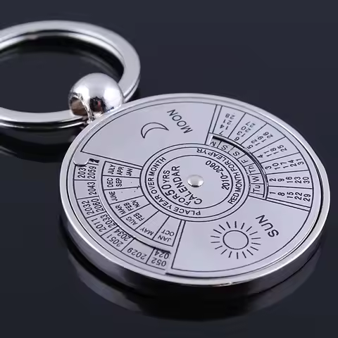 50 Years Super Perpetual Calendar Key Chain Bottle Opener Key Rings Astrology KeyChain Party Gift Ke