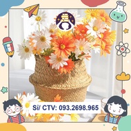 Chrysanthemum My Branch 5 Flowers - Decorative Silk Flowers - Fake Flowers Take Pictures Decor Home Decoration