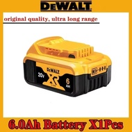 แบตเตอรี่ DEWALT 18V 20V แท้ 100% แบตเตอรี่เครื่องมือไฟฟ้าลิเธียมไอออน MAX Premium XR 6.0Ah