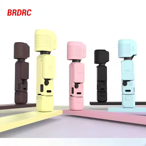 BRDRC Pocket 4 Silicone Cover Protective Case Lens Protector Scratch-Resistant Sleeve Cover for DJI