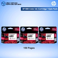 HP 680 Color X 3 PCS (Triple Pack) Ink Advantage Cartridge (F6V26AA) For HP Deskjet 2135 3635 4535 3