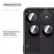 Metal Ring Camera Protectors Case for Nothing Phone (3) 9D Tempered Glass Lens Cap on Nothing Phone 
