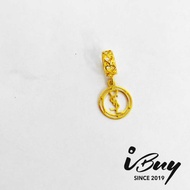 IBUY 916 Gold y s L Round Charm 0.60G 22K (916)